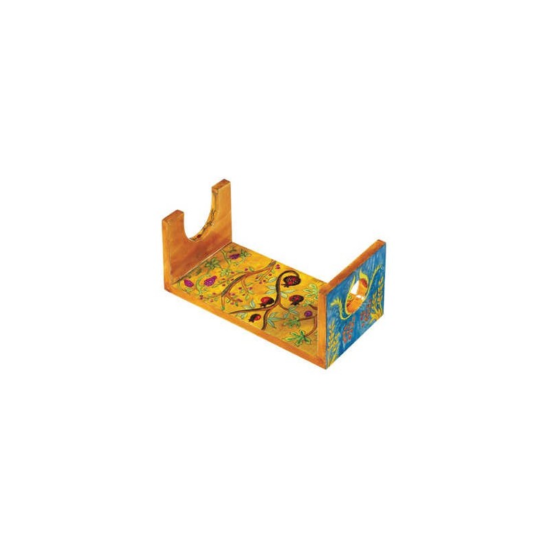Pomegranates Wooden Shofar Stand - Large | Rosh Hashanah | Judaica